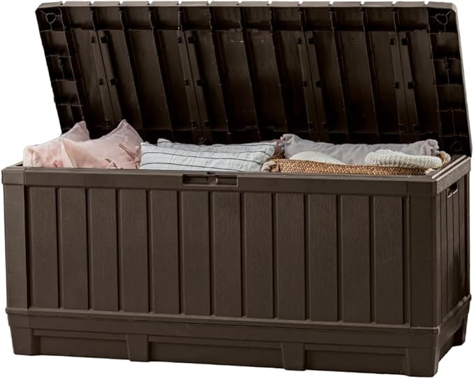 Keter Kentwood 92 Gallon Resin Deck Box-Organization and Storage by Keter