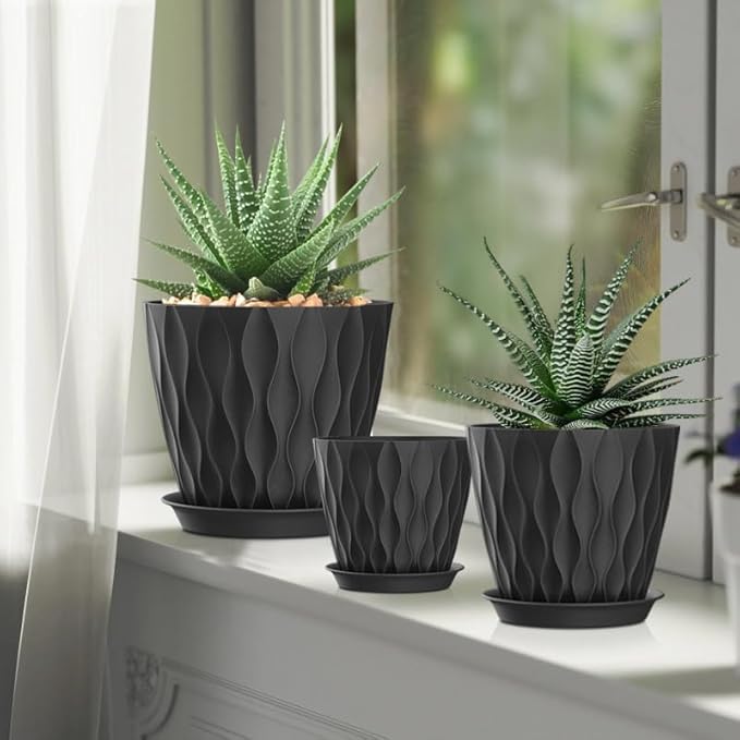 4/4.5/5/5.5/6/6.5/7 Inch Plant Pots, 7 Pack Flower Pots - Image 7