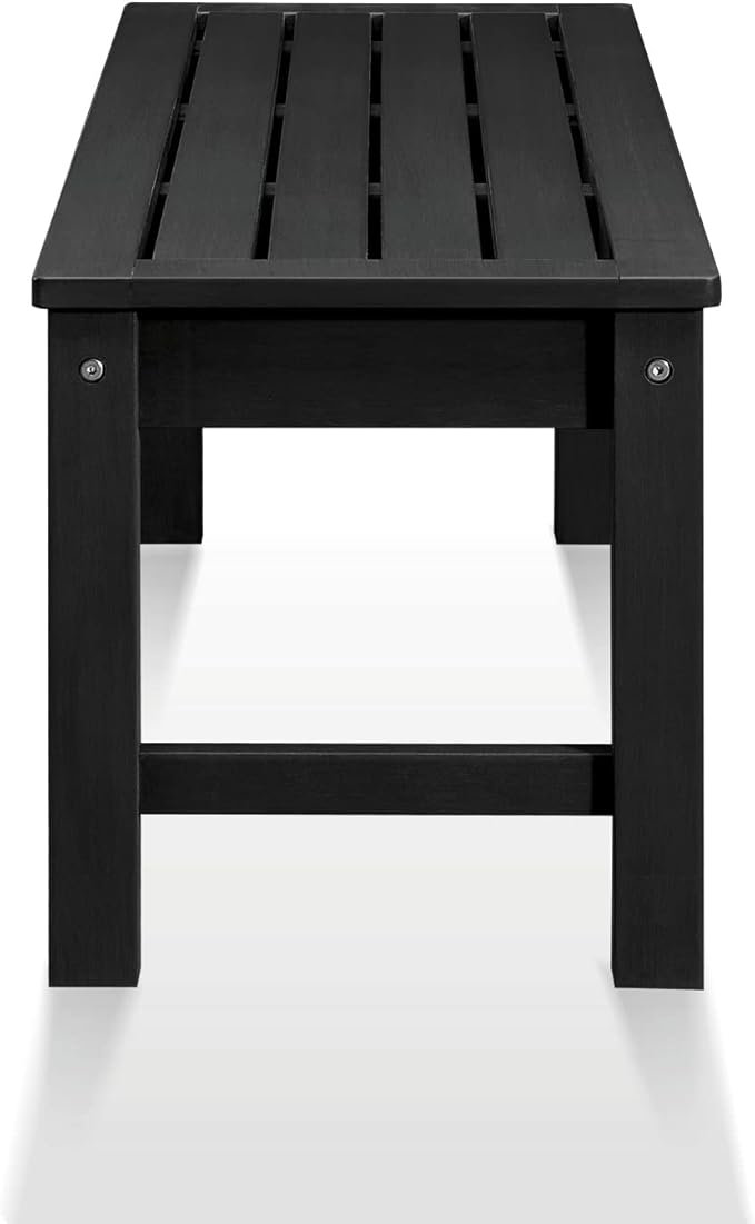 Psilvam Knight Bench, Two Person Outdoor Poly Lumber Patio Backless Bench - Image 6