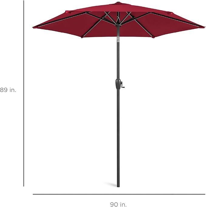 Best Choice Products 7.5ft Heavy-Duty Round Outdoor Market Table Patio Umbrella - Image 7