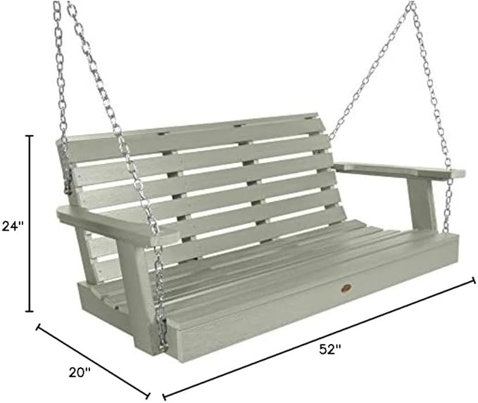 Highwood Weatherly Porch Swing, 4 Feet, Eucalyptus - Image 3