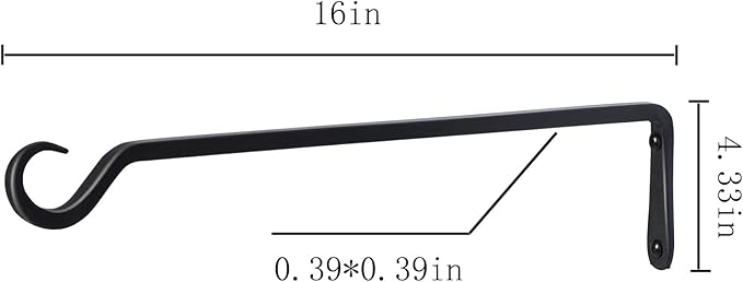 16 inch Plant Hanger, Sturdy Hanging Plant Bracket Outdoor, Hanging Plant Wall - Image 2