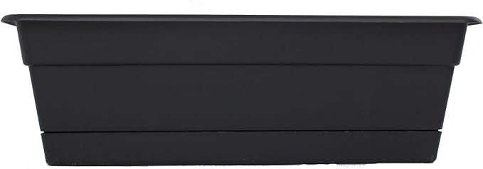 Bloem Dura Cotta 18" Black Resin Rectangle Window Box Planter - Image 4