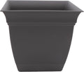 The HC Companies Eclipse Square Plastic Planter w/ Attached Saucer by TheHCCompanies