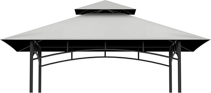 Grill Gazebo Replacement Top, 5 * 8 Outdoor BBQ Top Cover, Double Layer BBQ by COVBOARD