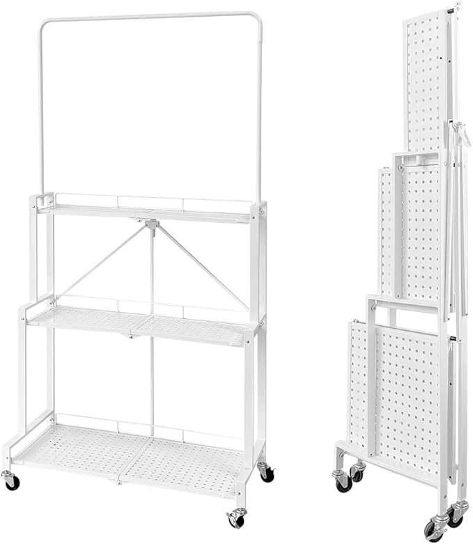 lumizone Foldable 4-Tier Plant Stand Indoor Outdoor Hanging Plant Shelf No - Image 9