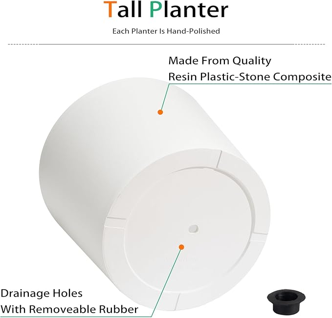 Wide Planters for Outdoor Plants, Extra Large Indoor Flower Pots for Garden - Image 6