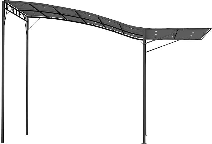 Outsunny 10' x 8' Outdoor Pergola and Patio Gazebo, Extendable Side Awning by Outsunny