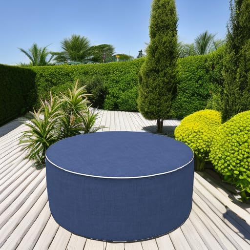 LVTXIII Outdoor/Indoor Inflatable Ottoman, All Weather Water-Repellent Round - Image 5