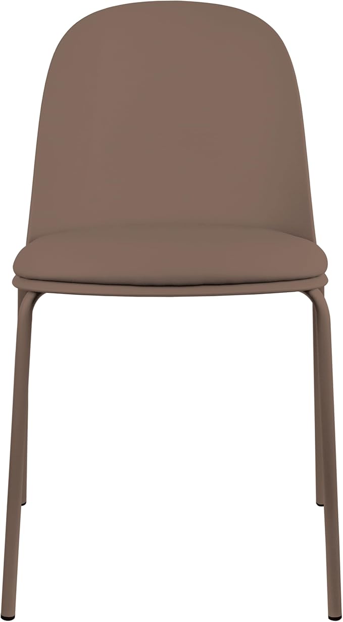 2xhome Parent Modern Stackable Armless Dining Chair | Plastic Shell Seat - Image 4
