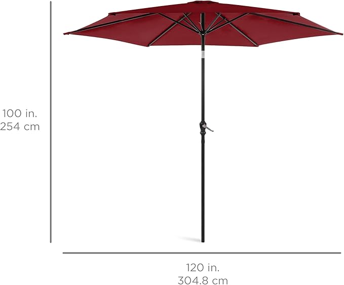 Best Choice Products 10ft Outdoor Table Compatible Steel Polyester Market Patio - Image 7