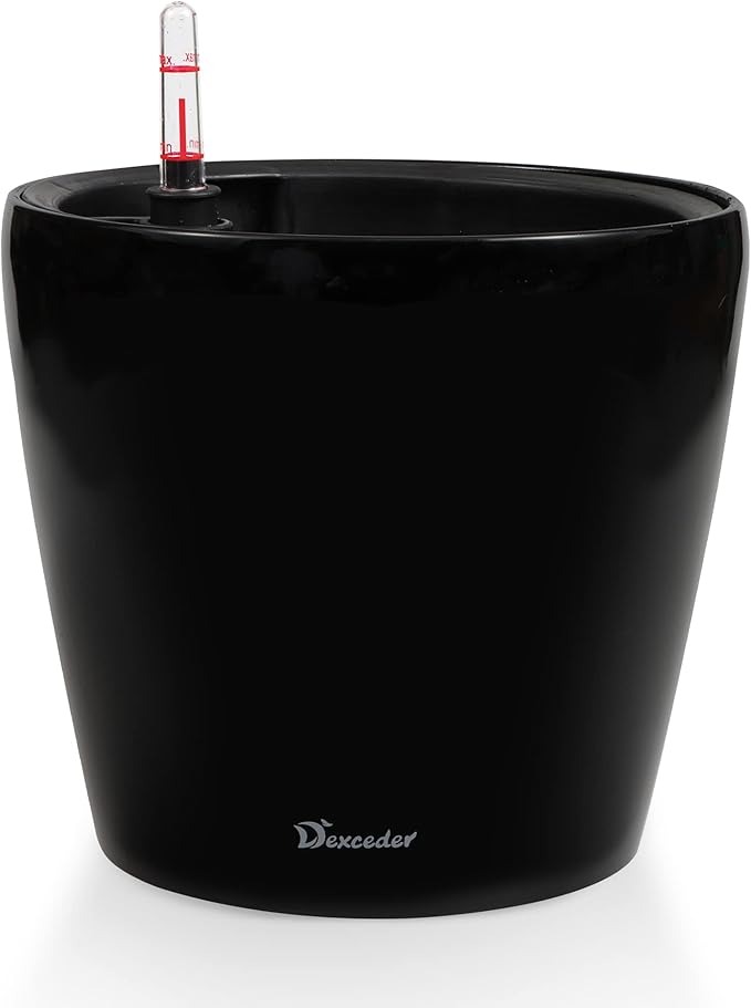 Dexceder 11x10 Inches High Gloss Self Watering Planter Indoor Outdoor, Inner by Dexceder