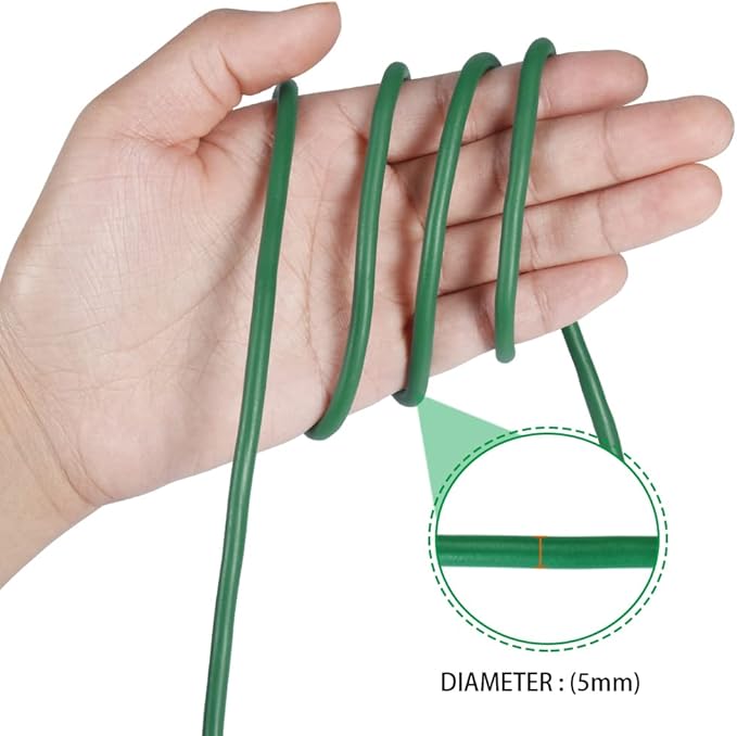 Tenn Well Green Plant Ties, 32 Feet 5mm Soft Garden Wire Ties - Image 2