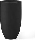 Kante 24 Inch Tall Round Concrete Planter, Large Indoor Outdoor Plant Pots by Kante