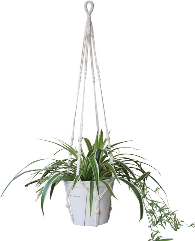 Macrame Plant Hanger Extra Long Indoor Plant Holder by Xibelezal