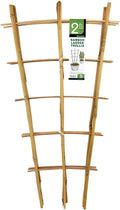 Natural Bamboo Trellis 24 Inches Tall, Mininfa Garden Ladder Trellis, Plant by Mininfa