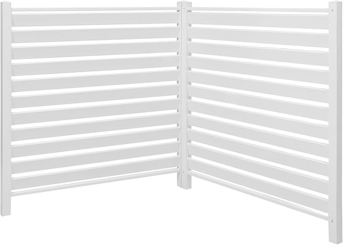 VEVOR 48" W x 48" H Vinyl Fence Panels, Air Conditioner Fence, Outdoor Privacy - Image 9