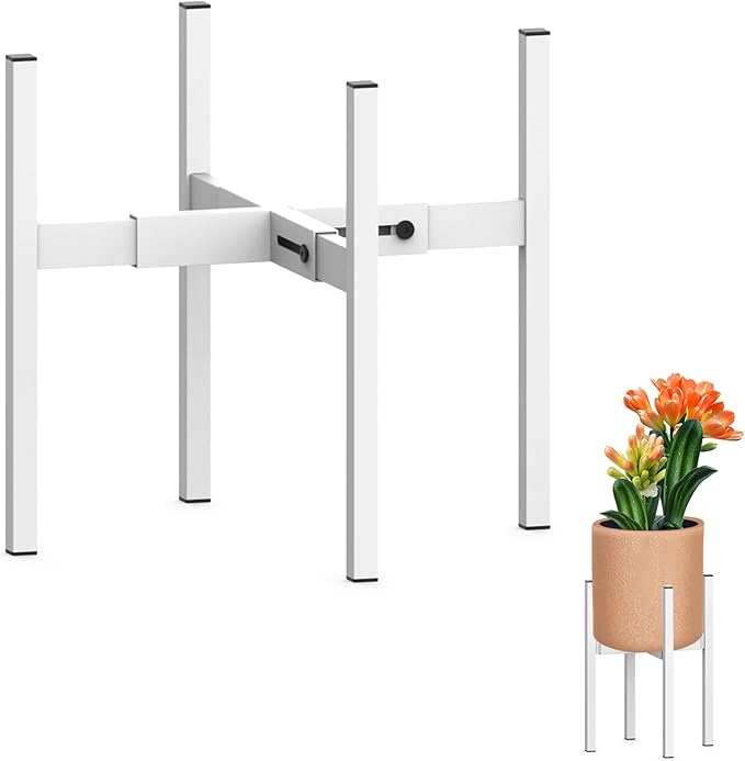 Heavy Plant Stand for 10"-16" Plant Pot Indoor Outdoor Corner, Adjustable Metal by DDPow