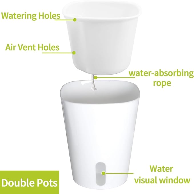 3" Self Watering Pots, 20 Sets Self Watering Planter Pots - Image 3