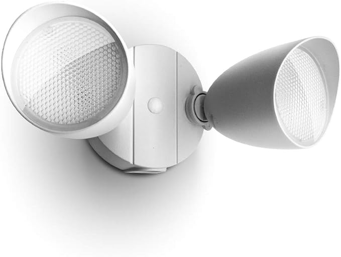 LUTEC 6222W 3500 Lumen 32 Watt 28 LED Dual-Head Floodlight Outdoor, Full Metal by LUTEC