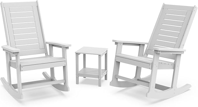 GREENVINES Outdoor Rocking Chair Set | 3-Piece | 2 Rocking Chairs by GreenVines