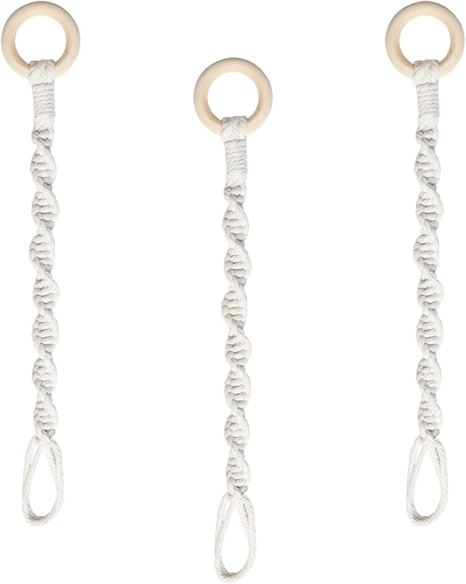 3 Pack Adjustable Macrame Plant Hanger Extenders Connectable Rope Hanging Plant by SUMERSHA