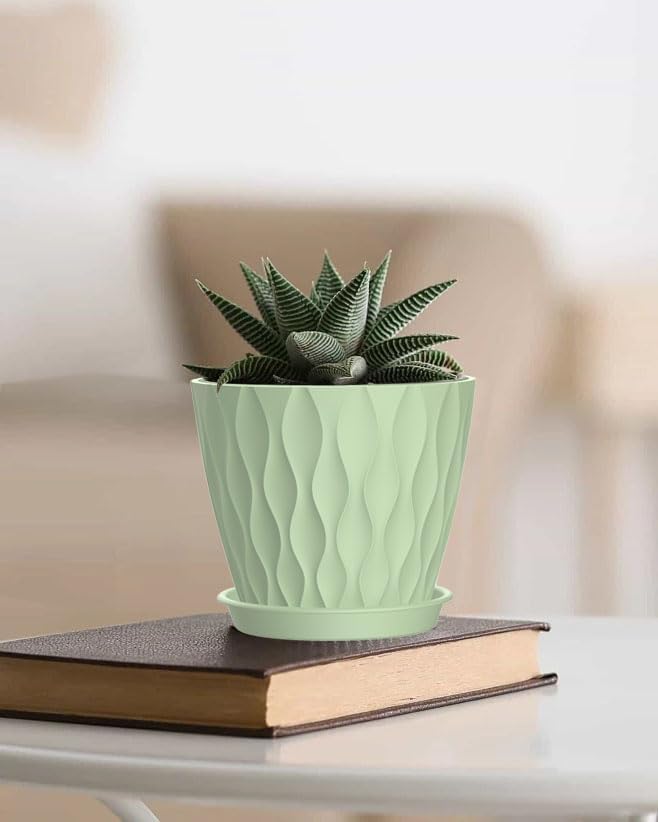 4 Inch Plant Pots, 6 Pack Indoor Flower Pots, Planters - Image 7