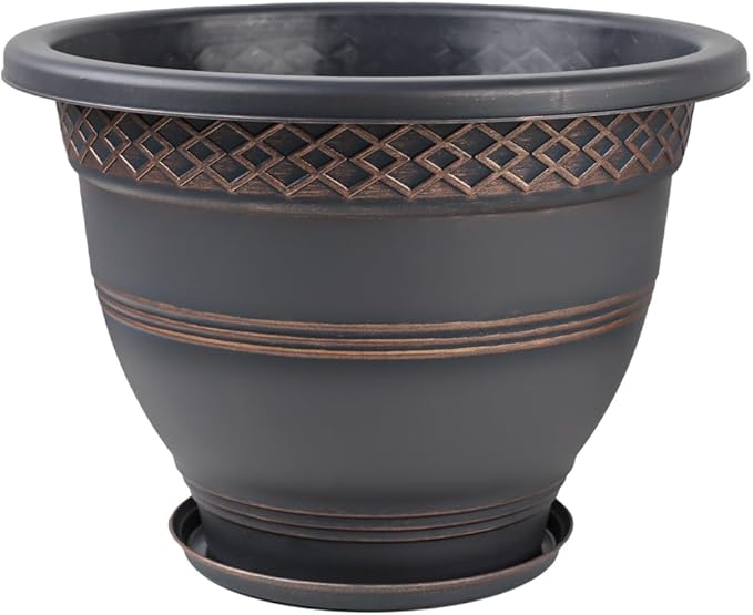 4 Pack 16 Inch Large Plant Pots, Plastic Flower Pot - Image 8