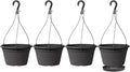 VIDELLY 4 Pcs Hanging Planters, Dark Gray by VIDELLY
