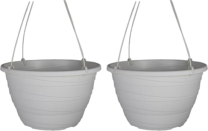 The HC Companies 13 Inch Wrapt Hanging Planters, Lightweight UV-Resistant by TheHCCompanies