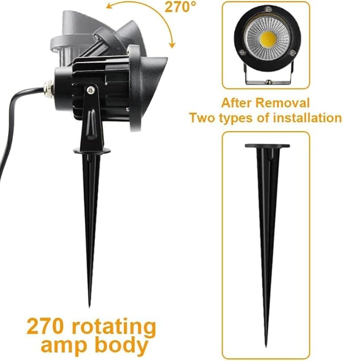 Romwish 120V LED Landscape Spotlights, 10W Outdoor Spotlights - Image 6
