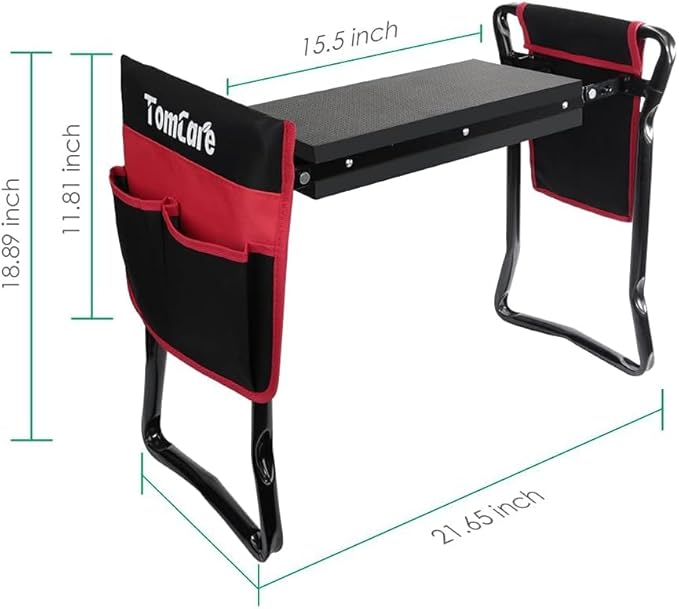 TomCare Garden Kneeler Seat Garden Bench Garden Stools Foldable Stool - Image 4