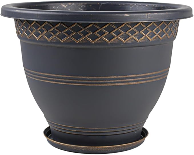 10 Inch 4 Pack Plant Pots, Plastic Flower Pot - Image 7