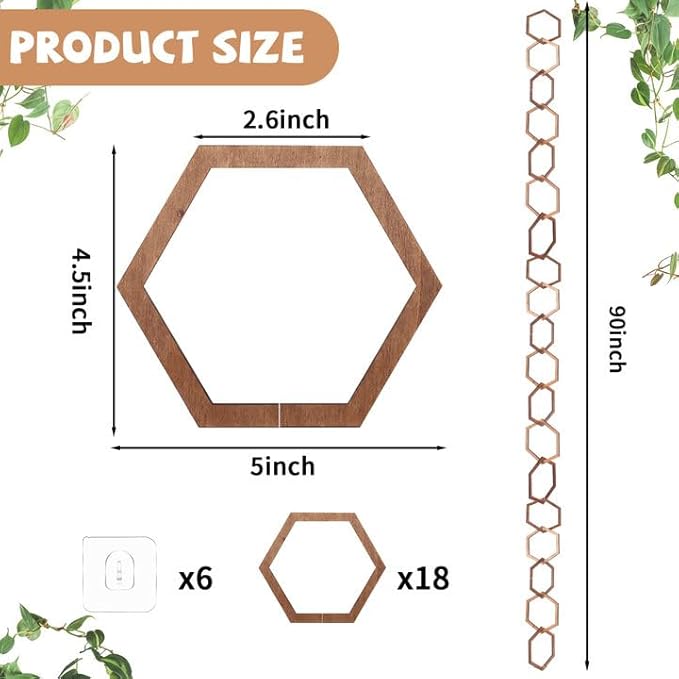 18Pcs Chain Trellis for Climbing Plants, Indoor&Outdoor Garden Wall Trellis - Image 2