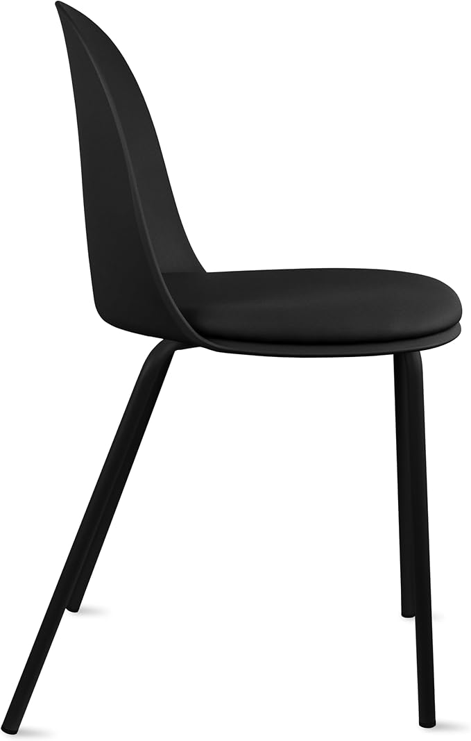 2xhome Modern Stackable Armless Dining Chair | Plastic Shell Seat - Image 9