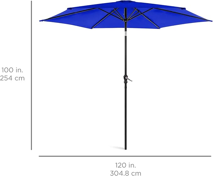 Best Choice Products 10ft Outdoor Table Compatible Steel Polyester Market Patio - Image 7