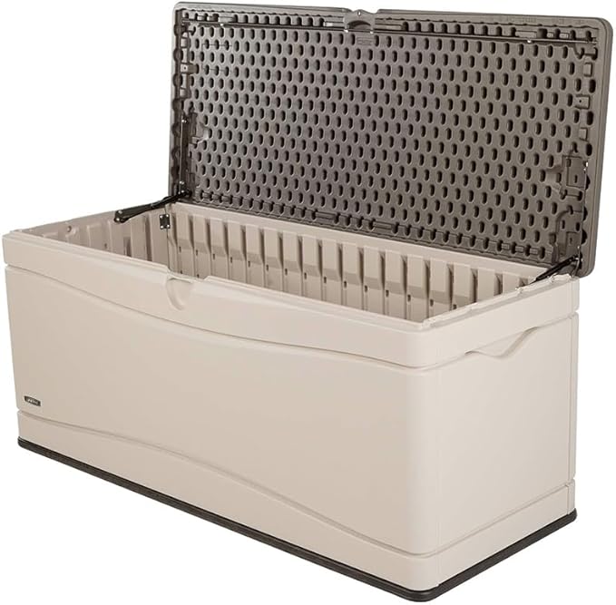 LIFETIME 60012 Extra Large Deck Box, 130 Gallon, Desert Sand/Brown - Image 3