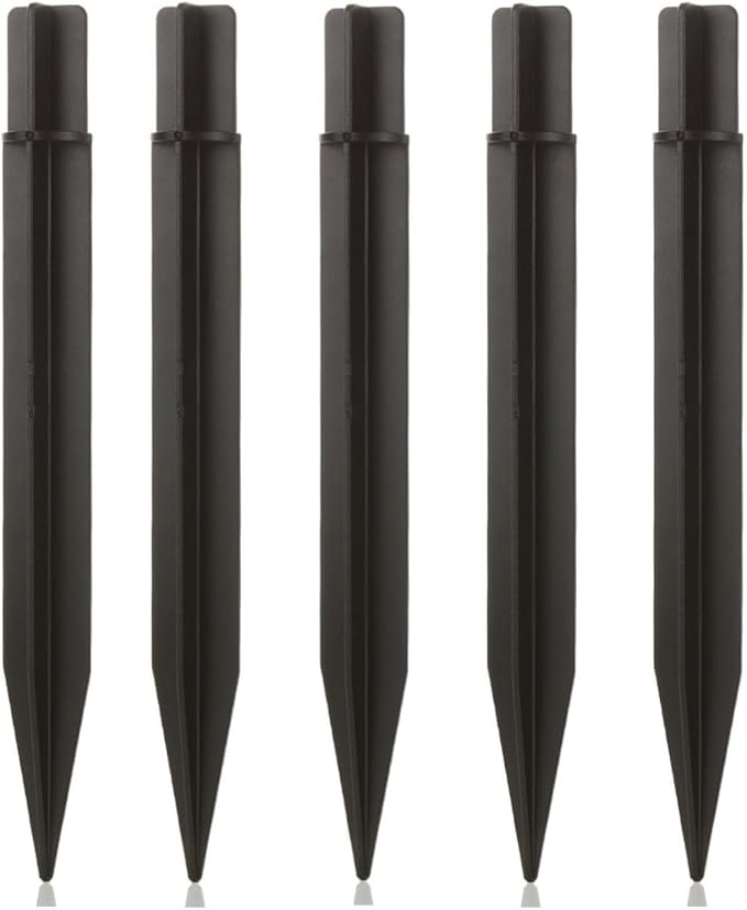 8.25" Reinforced ABS Plastic Solar Ground Spikes by Unknown