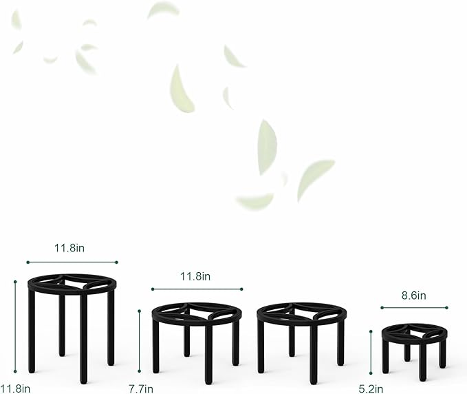 Zhongma Set of 4 Fully Assembled Metal Plant Stand - Image 4