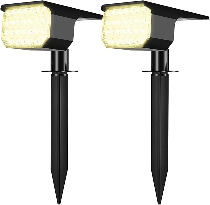 Solar Lights Outdoor Waterproof IP65, 7 Lighting Modes Color Changing 26 LED by Unknown