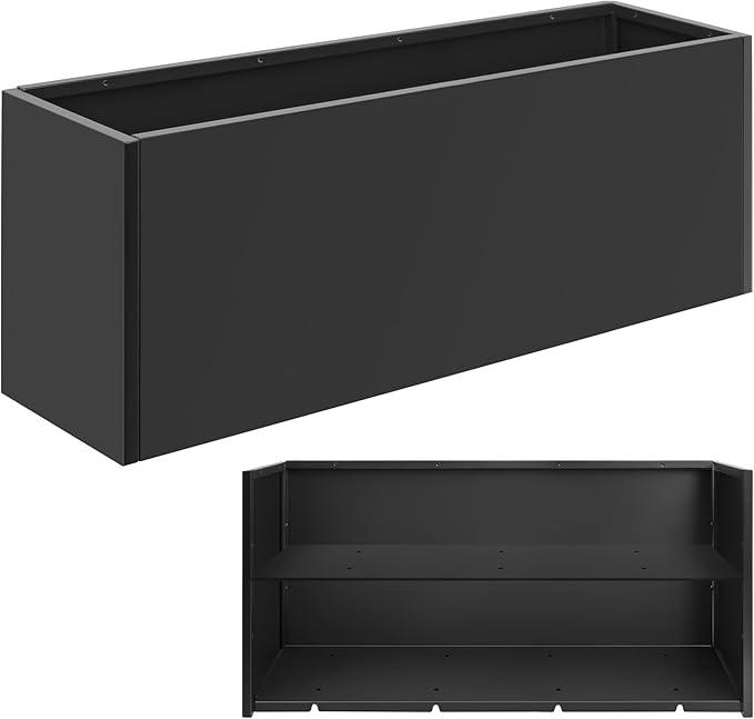 Metal Planter Box 46” x 16” x 16”, Tall Planter Box by Toriexon
