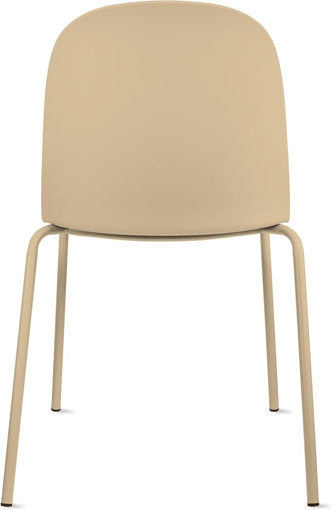 2xhome Set of 2 Modern Stackable Armless Dining Chairs | Plastic Shell Seat - Image 7
