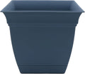 The HC Companies Eclipse Square Plastic Planter w/ Attached Saucer by TheHCCompanies