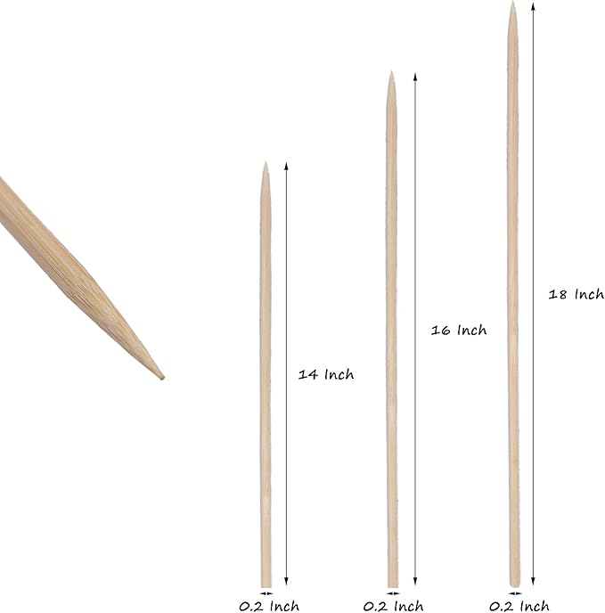 Bamboo Plant Stakes, HAINANSTRY Wood Plant Supports, Natural Bamboo Sticks - Image 2