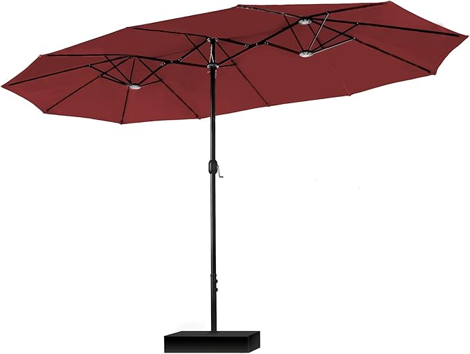 PHI VILLA 15ft Patio Umbrella Double-Sided Outdoor Market Extra Large Umbrella by PHIVILLAThepioneerofcomfortablehouseholdsupplies
