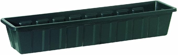Root & Vessel, Poly-Pro Plastic Flower Box Planter, Hunter Green by Novelty
