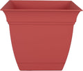 The HC Companies Eclipse Square Plastic Planter w/Attached Saucer by TheHCCompanies