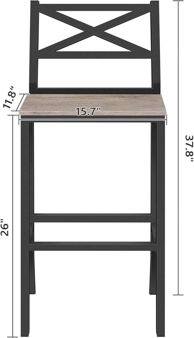 Bar Stools, Kitchen Breakfast Bar Chairs, Easy Assembly, - Image 3