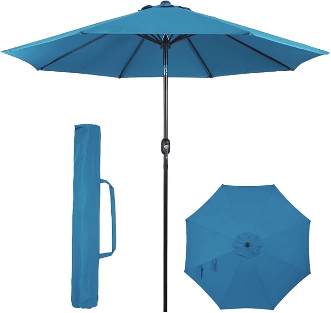 Backyard Expressions 9 ft. Patio Umbrella, Market Table Umbrella w/Tilt and by BackyardExpressions