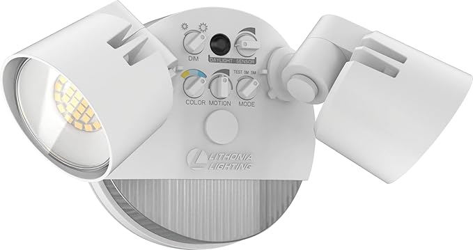 Lithonia Lighting HomeGuard 2-Light LED Outdoor Flood Lights, Motion Sensor by AcuityBrands